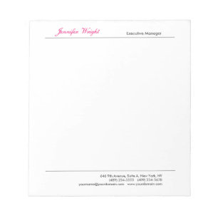 Professional minimalist plain elegant calligraphy notepad
