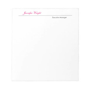 Professional minimalist plain elegant calligraphy notepad