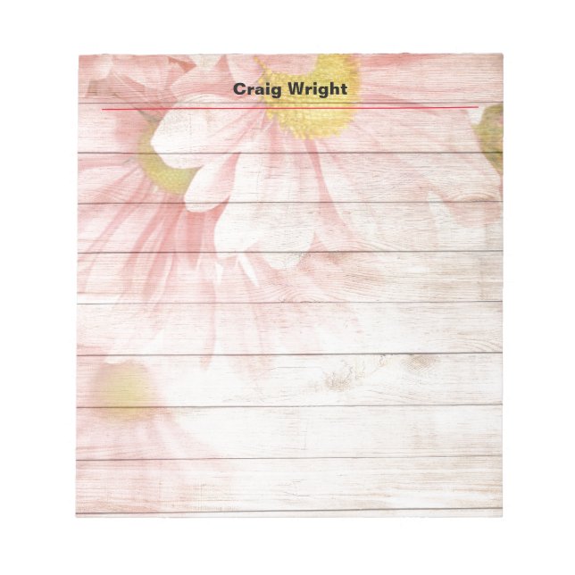 Professional Minimalist Plain Floral Notepad (Front)