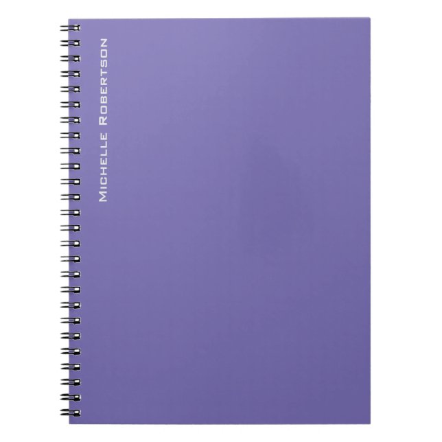 Professional Minimalist Plain Modern Add Name Notebook (Front)