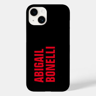 Professional minimalist red black modern Case-Mate iPhone 14 case