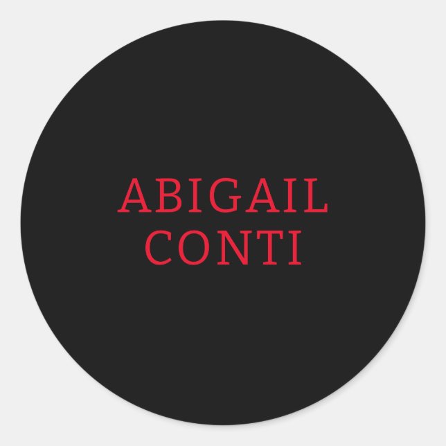 Professional minimalist red black modern classic round sticker (Front)