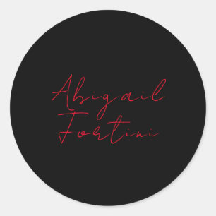 Professional minimalist red black modern classic round sticker