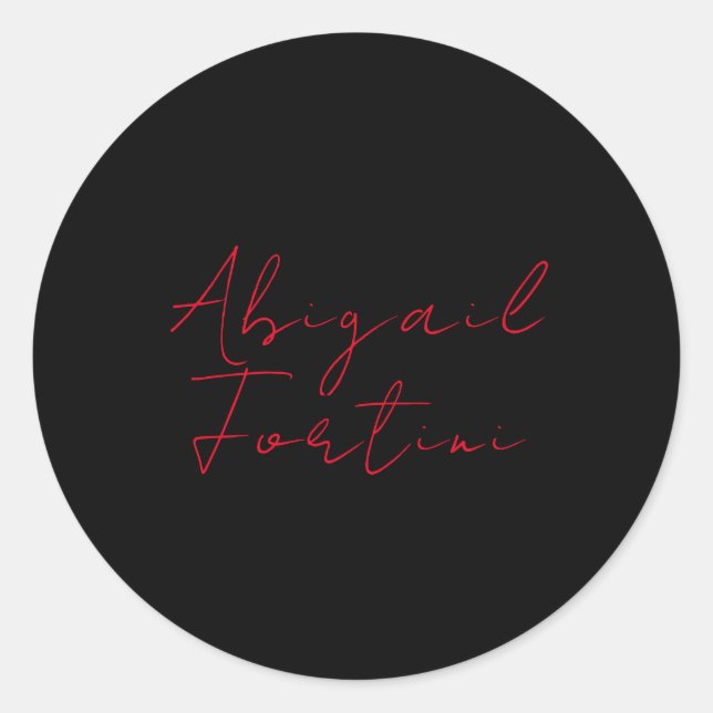 Professional minimalist red black modern classic round sticker (Front)