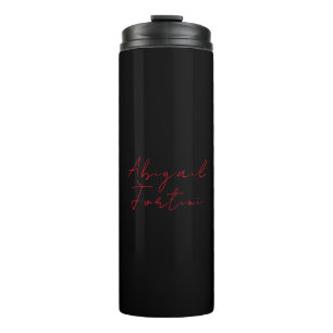 Professional minimalist red black modern thermal tumbler