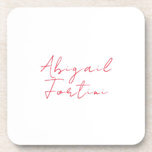 Professional minimalist red white modern coaster