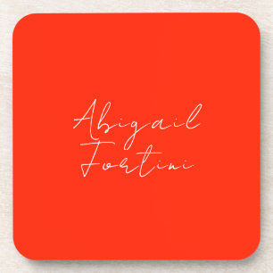 Professional minimalist red white modern coaster