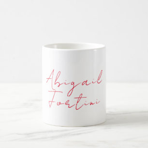 Professional minimalist red white modern coffee mug