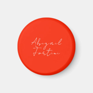 Professional minimalist red white modern magnet