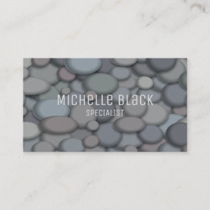 Professional Minimalist River Rock Background Business Card