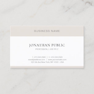 Professional Minimalist Simple Modern Elegant Business Card