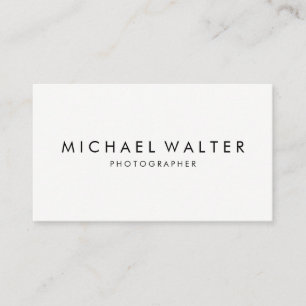 Professional Minimalist White and Black Business Card
