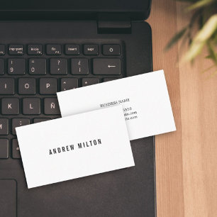 Professional Minimalist White Consultant Business Card