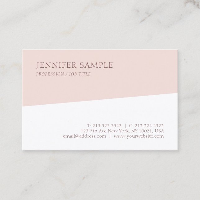 Professional Minimalistic Design Modern Template Business Card (Front)