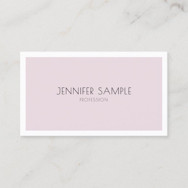 Professional Minimalistic Elegant Purple Plain Business Card (Front)