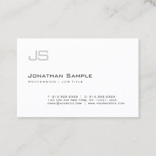 Professional Minimalistic Monogram Modern Elegant Business Card