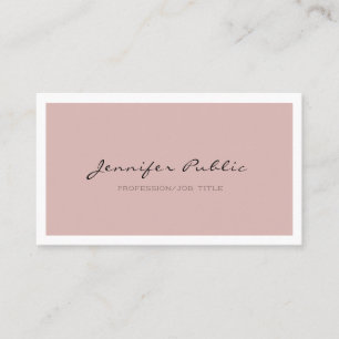 Professional Minimalistic Plain Elegant Modern Business Card