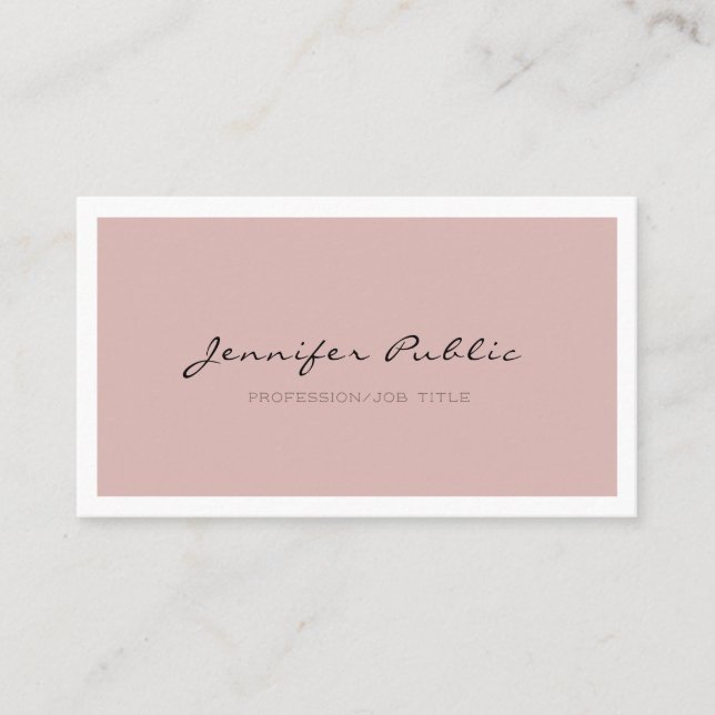 Professional Minimalistic Plain Elegant Modern Business Card (Front)