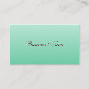 Professional Mint Green Business Card