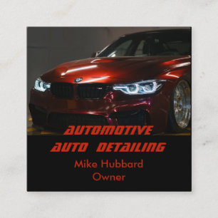 Professional Mobile Auto Detailing Service Square Business Card