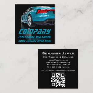 Professional Mobile Auto Detailing Service Square Business Card