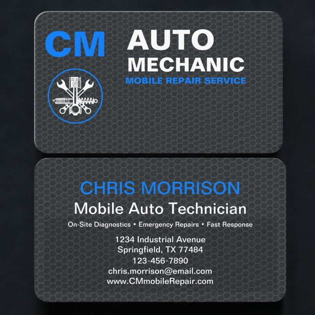 Professional Mobile Auto Mechanic Business Card (Creator Uploaded)