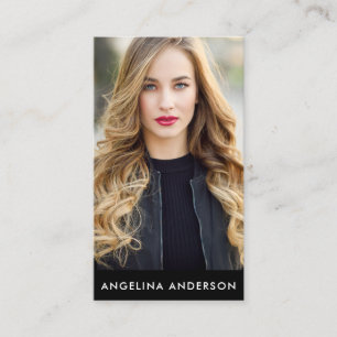 Professional Model Actor Photo Blk Business Card