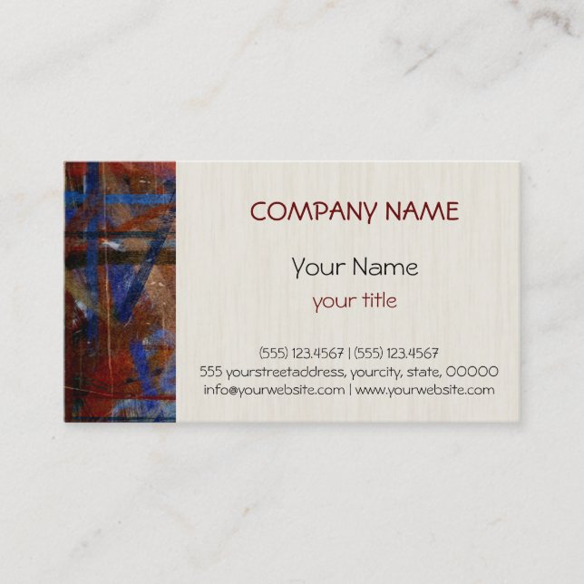 Professional Modern Abstract Art Business Card (Front)