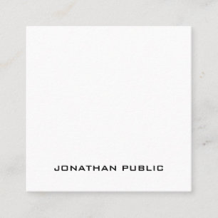 Professional Modern Aesthetic Simple Template Luxe Square Business Card
