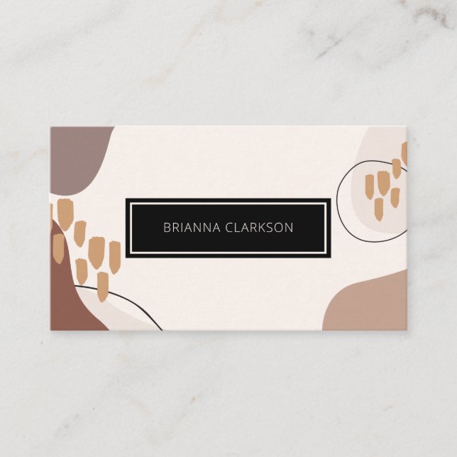 Professional Modern Art Earth Tones Colour Business Card (Front)