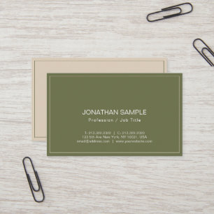Professional Modern Artistic Elite Design Plain Business Card