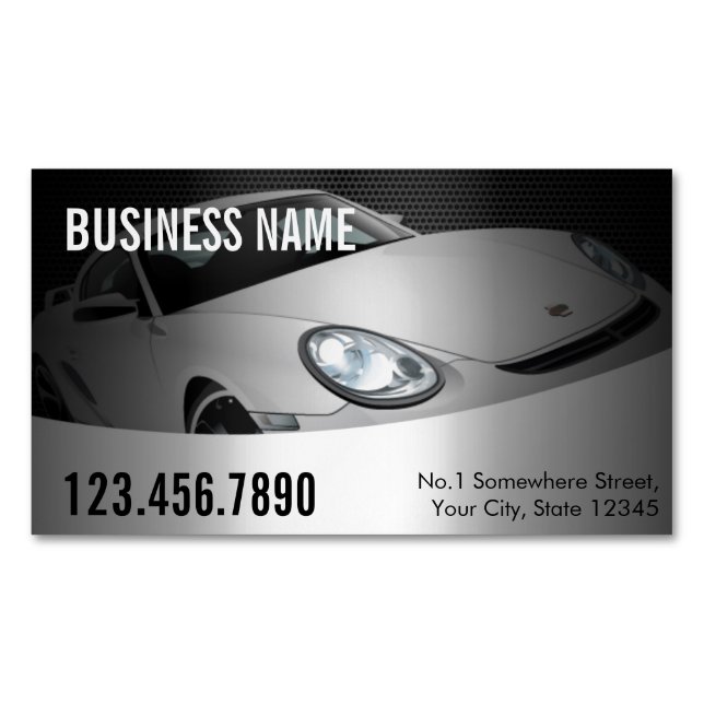Professional Modern Automotive Magnetic Business Card (Front)