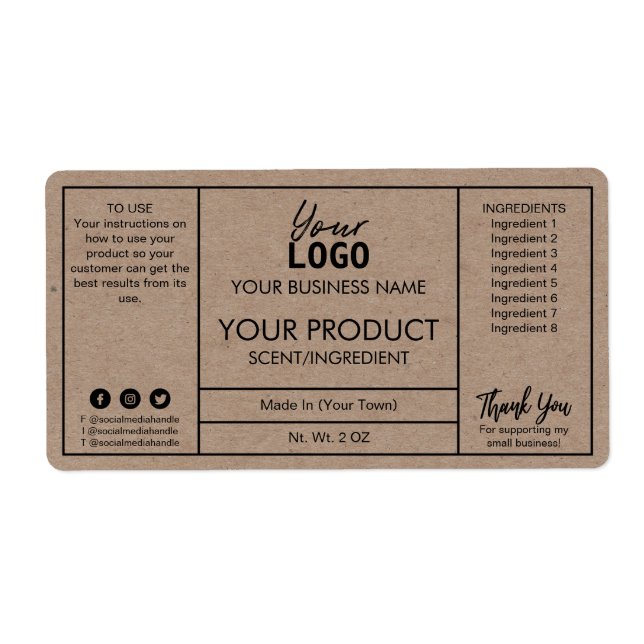 Professional Modern Bath And Body Product Labels (Front)