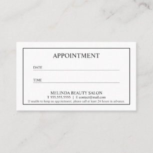 Professional Modern Black and White Appointment