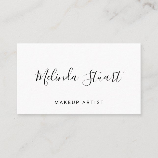 Professional Modern Black and White Appointment Card (Front)
