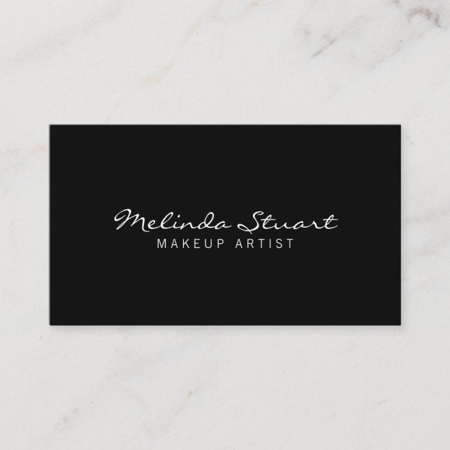 Professional Modern Black and White Appointment Card (Front)