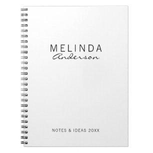 Professional Modern Black and White Notebook