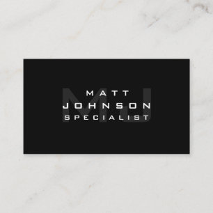 Professional Modern Black Business Card