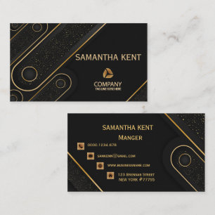 Professional Modern  black & Gold  Business Card