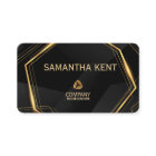 Professional Modern  black & Gold  Business Card