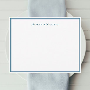 Professional Modern Blue Border Note Card