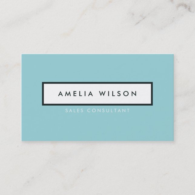Professional Modern Blue Business Card (Front)