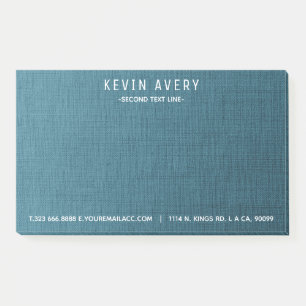 Professional modern Blue Linen Texture Post-it Notes
