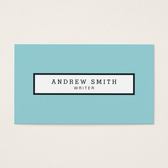 Professional Modern Blue Writer Social Media Business Card