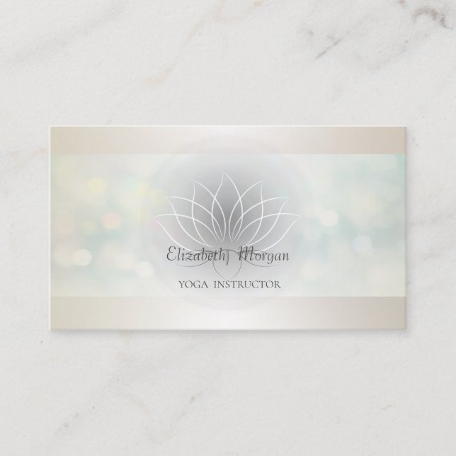 Professional Modern Bokeh,Lotus Business Card (Front)