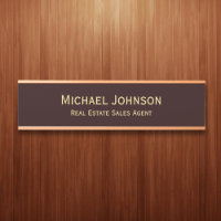 Professional Modern Brown Gold Office Name Title