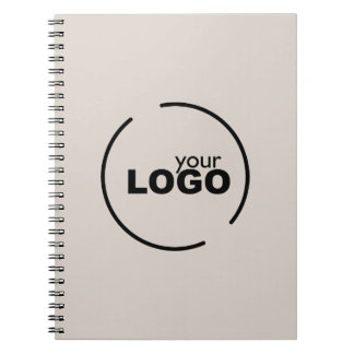 Professional Modern Business Logo Beige Notebook