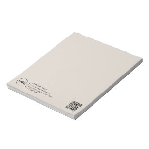 Professional Modern Business Logo Beige Notepad
