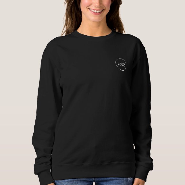 Professional Modern Business Logo Black Sweatshirt (Front)
