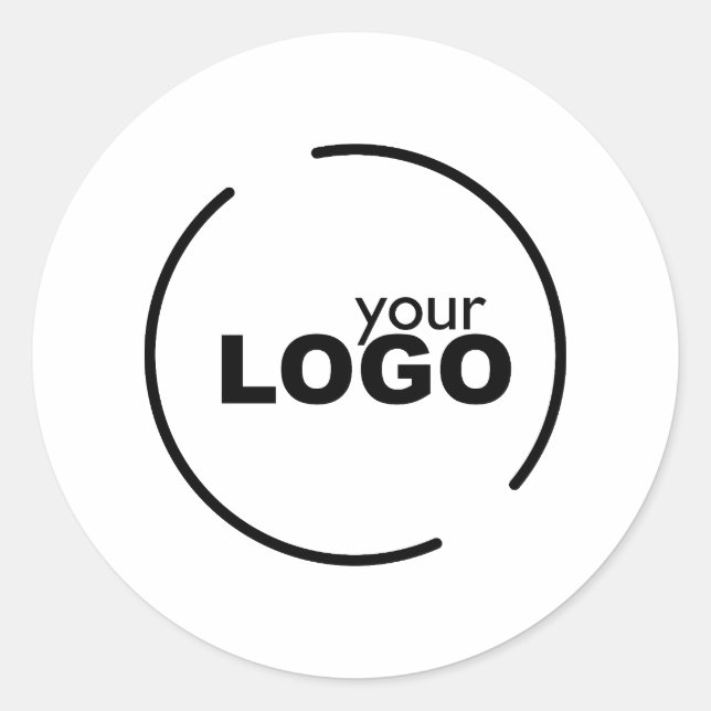 Professional Modern Business Logo Classic Round Sticker (Front)